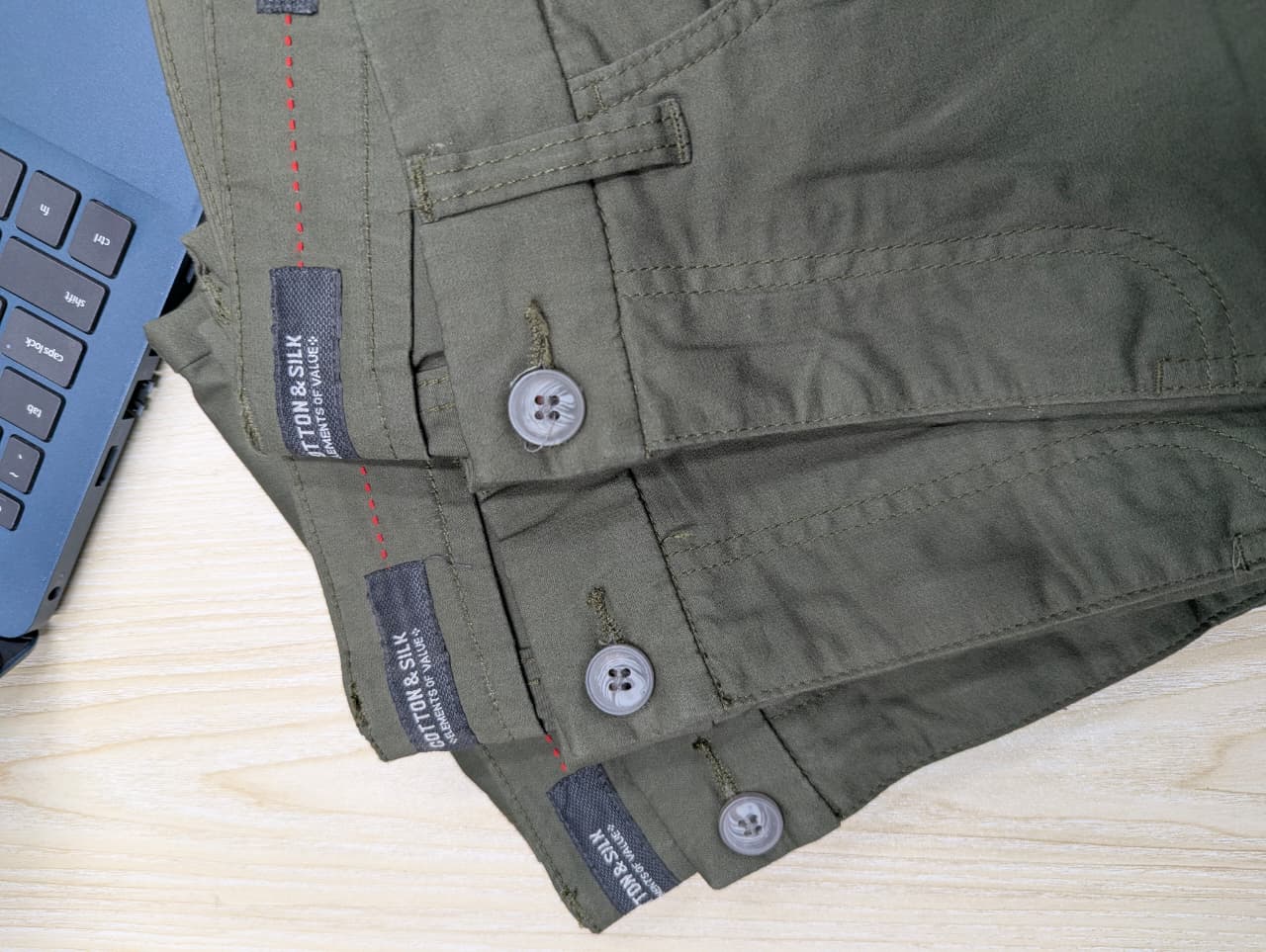 Cotton & Silk Olive Chino Pant