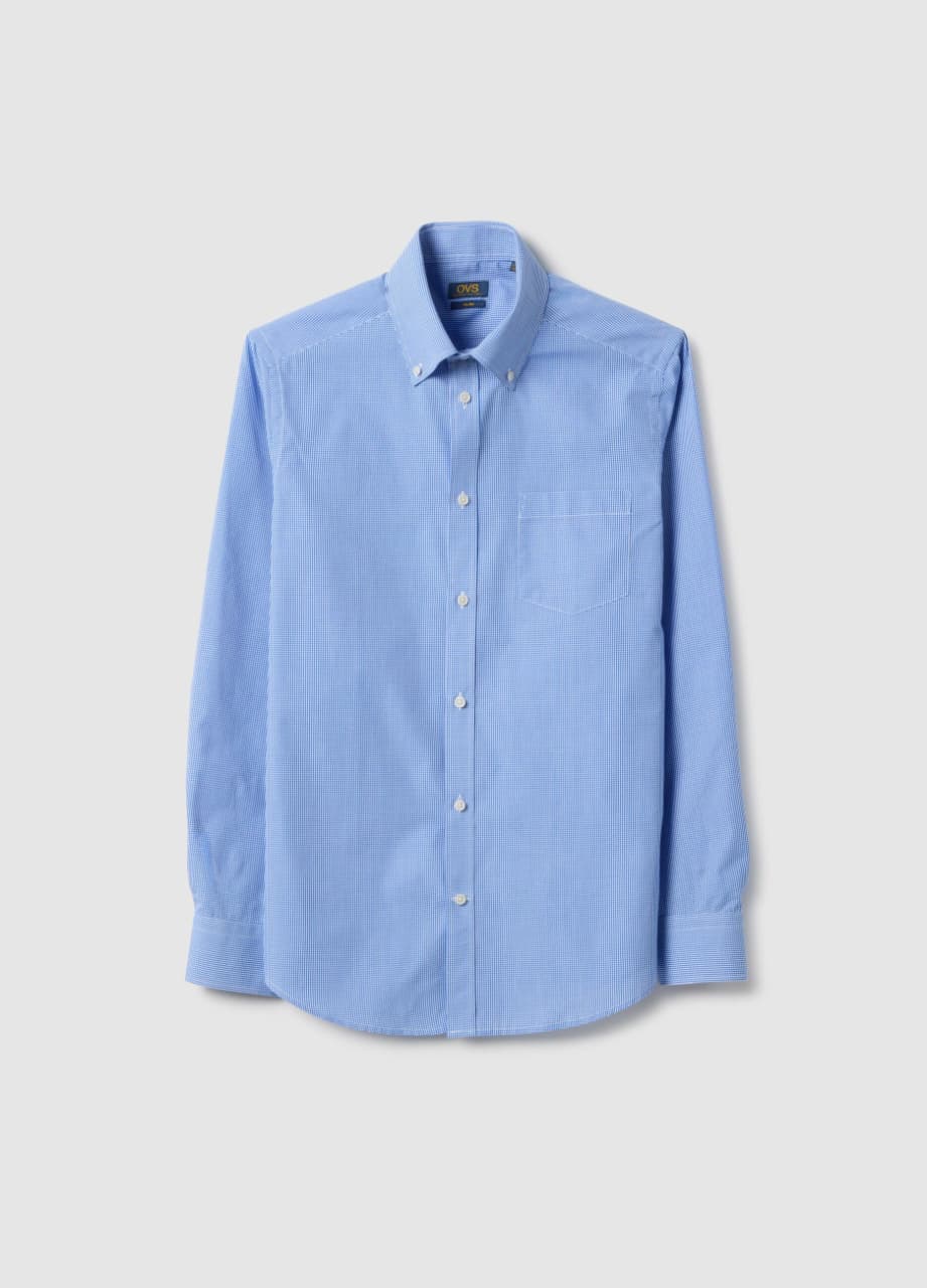 OVS Multicolour Checked Slim Fit Shirt