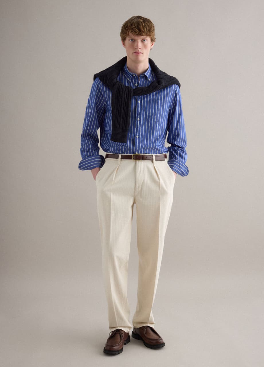 OVS Multicolour Striped Pure Cotton Shirt – Regular Fit