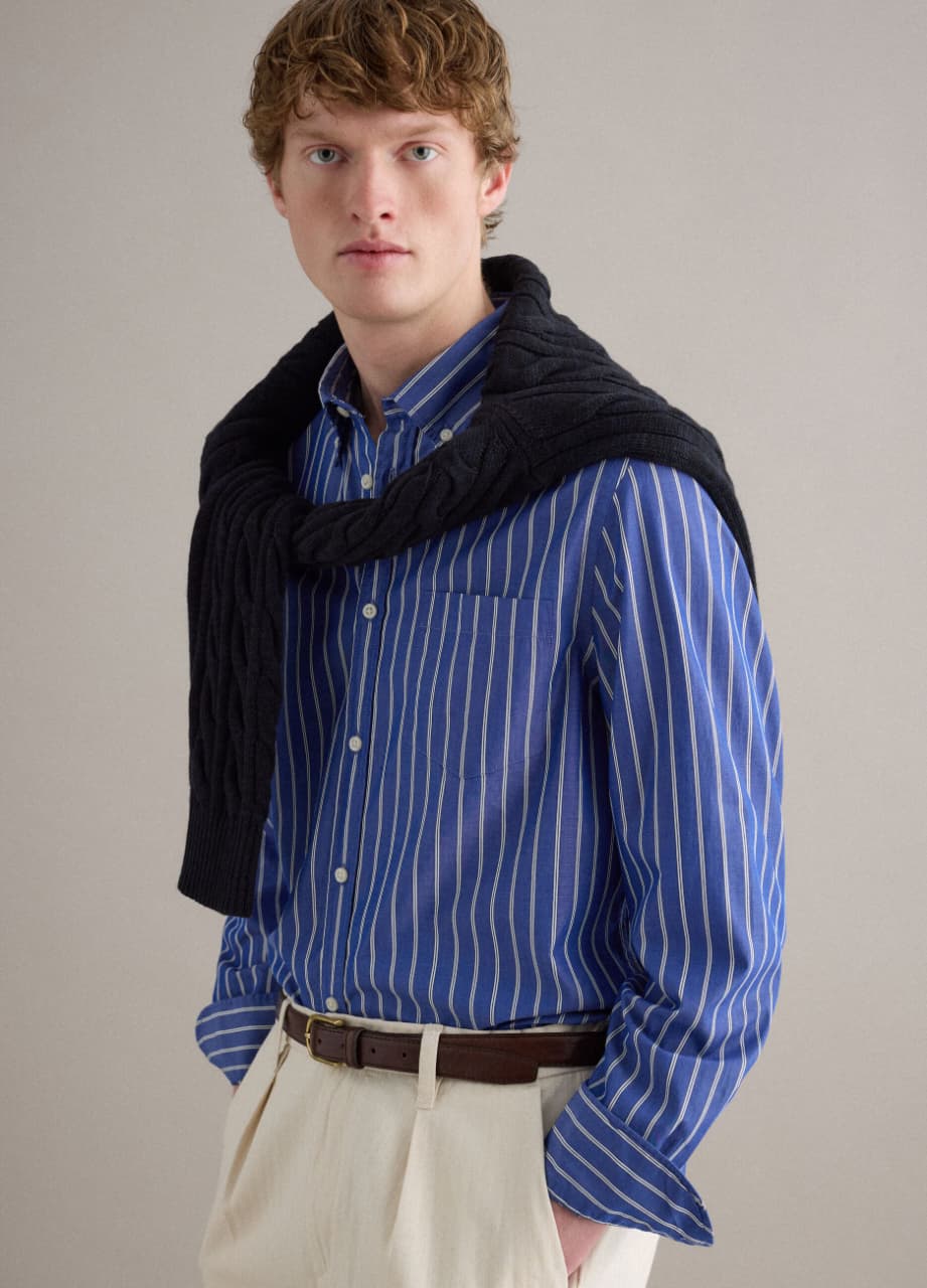 OVS Multicolour Striped Pure Cotton Shirt – Regular Fit