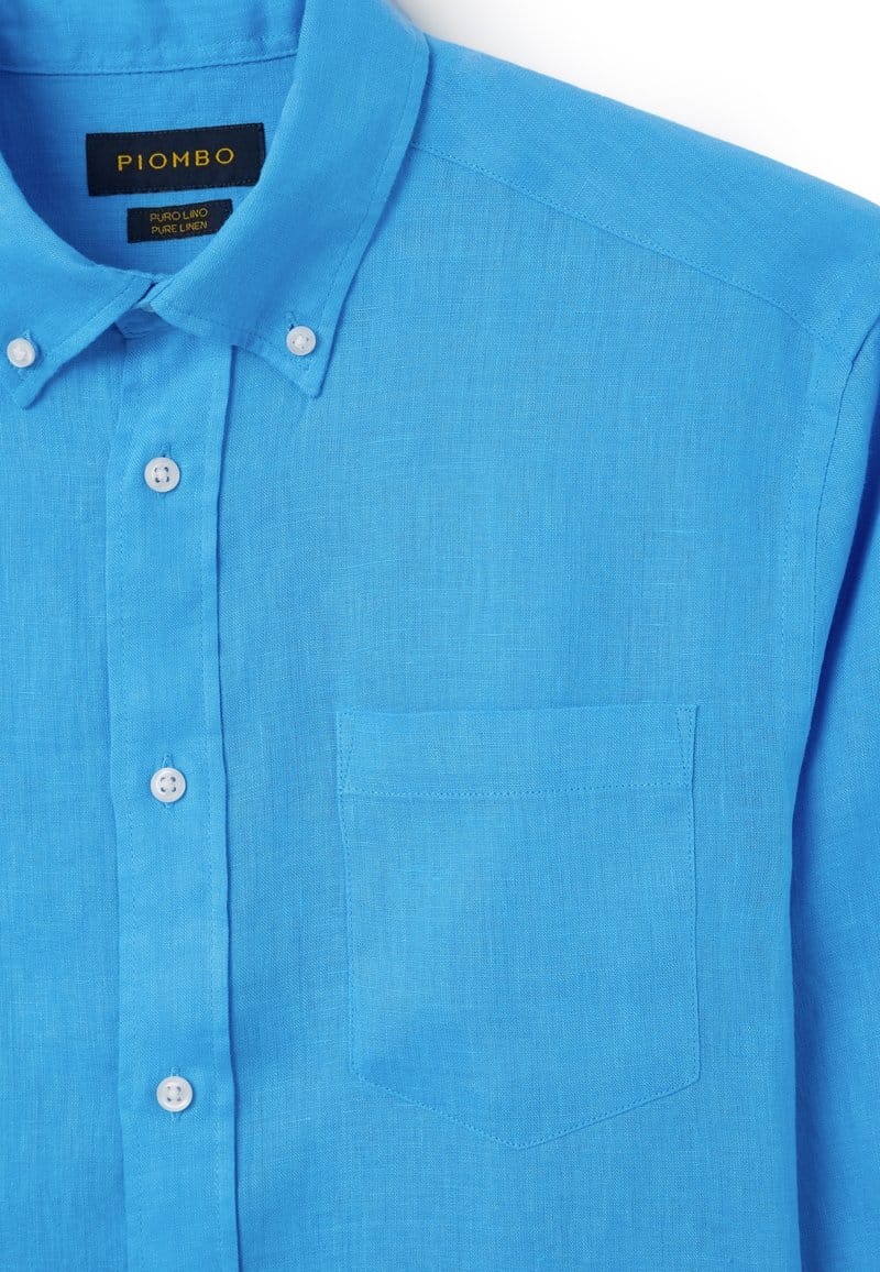 OVS /Piombo Light Blue Button‑Up Shirt