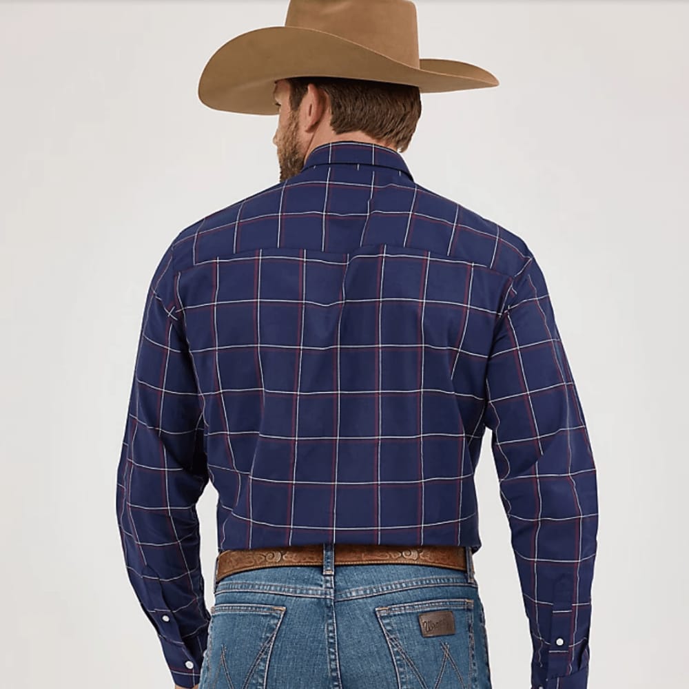 Wrangler Cody Johnson Blue Check Shirt