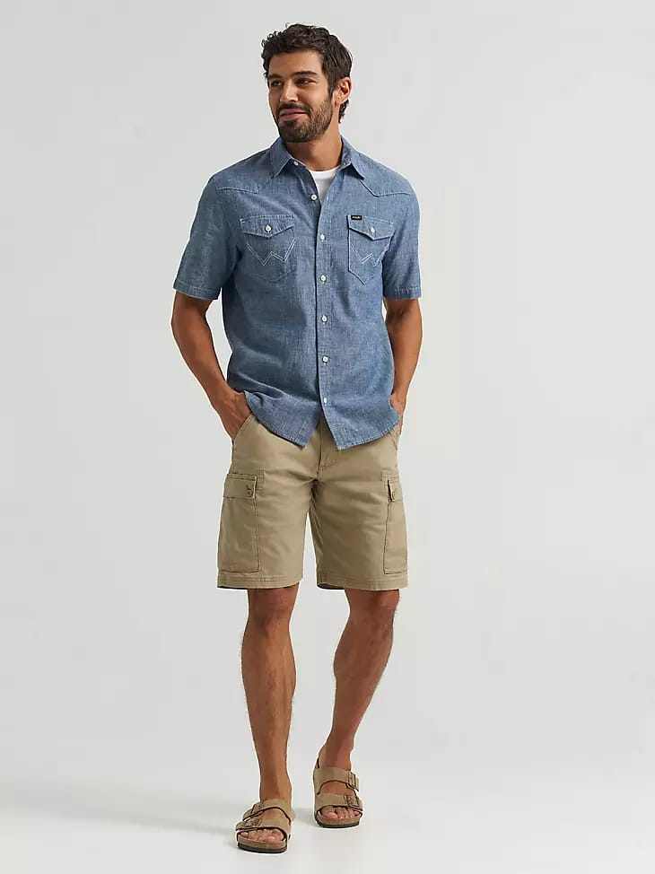 Wrangler Men’s Chambray Short Sleeve Shirt