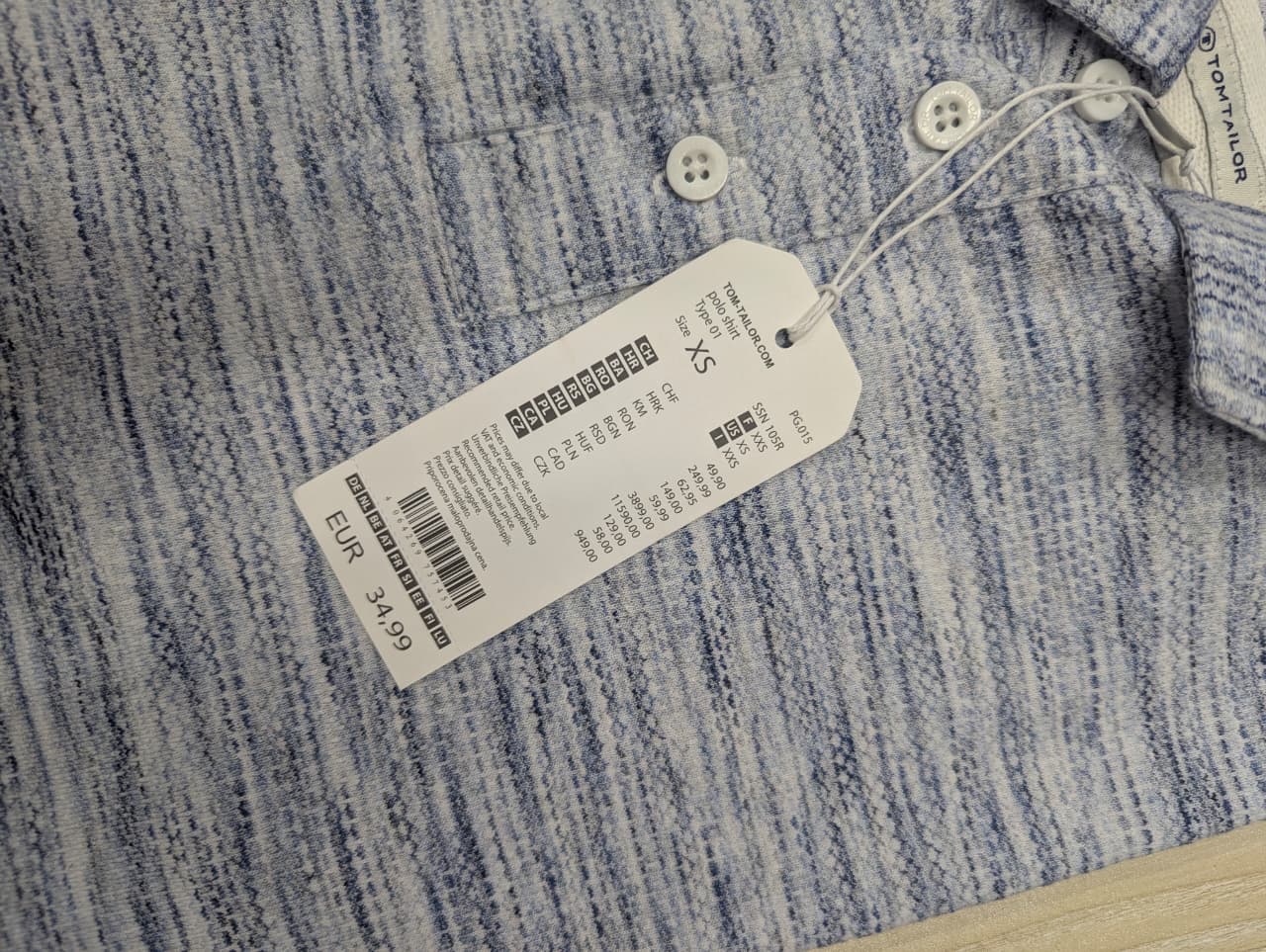 Tom Tailor Premium Polo – XS & S Size Only