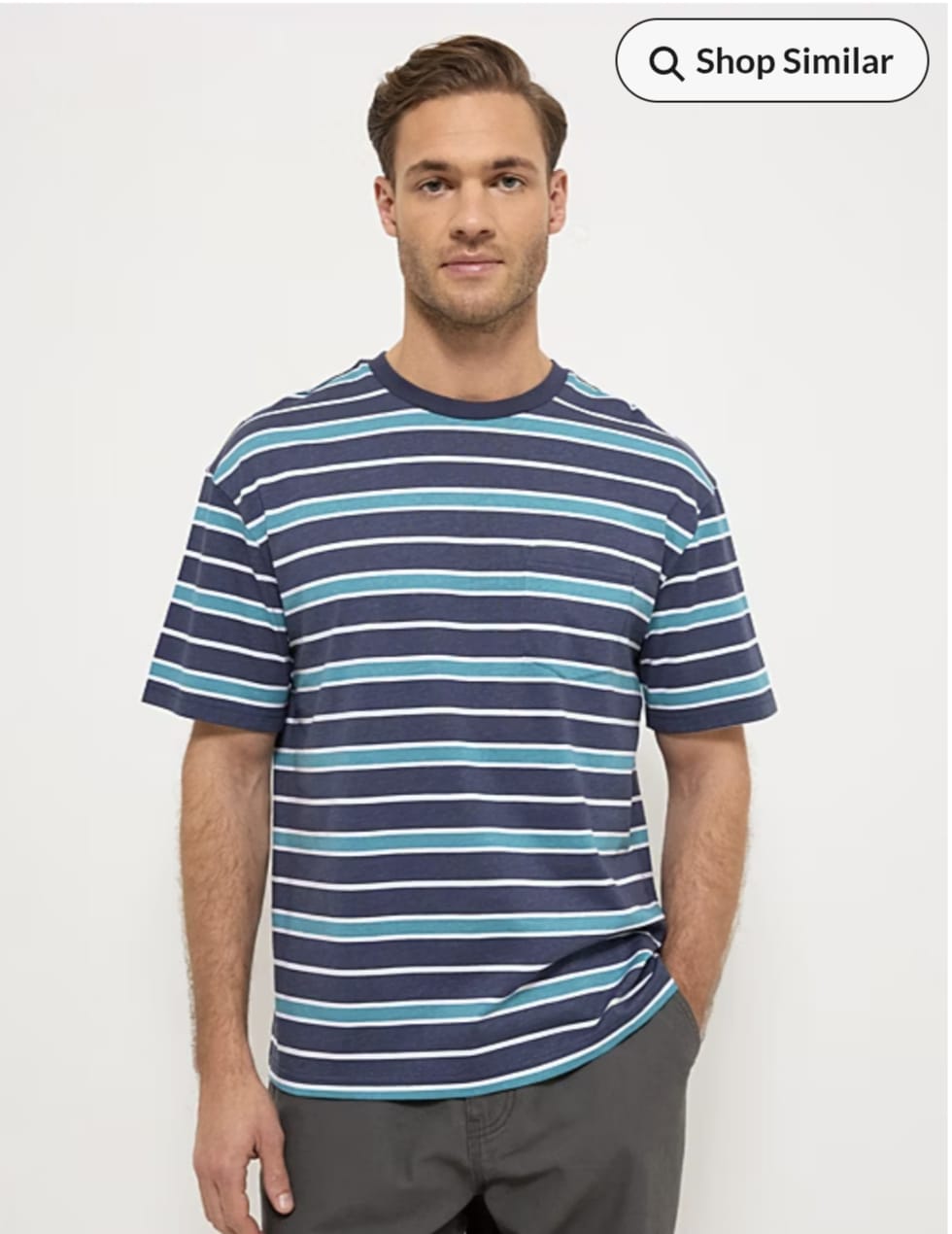 George Men’s Relaxed Fit Crew Neck T-Shirts M Size