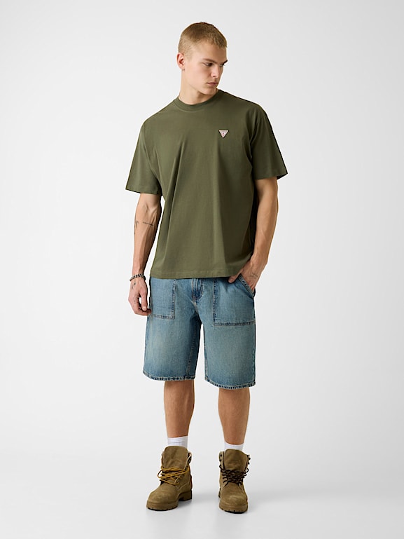 GUESS Oversized Mini Patch T‑Shirt – Green
