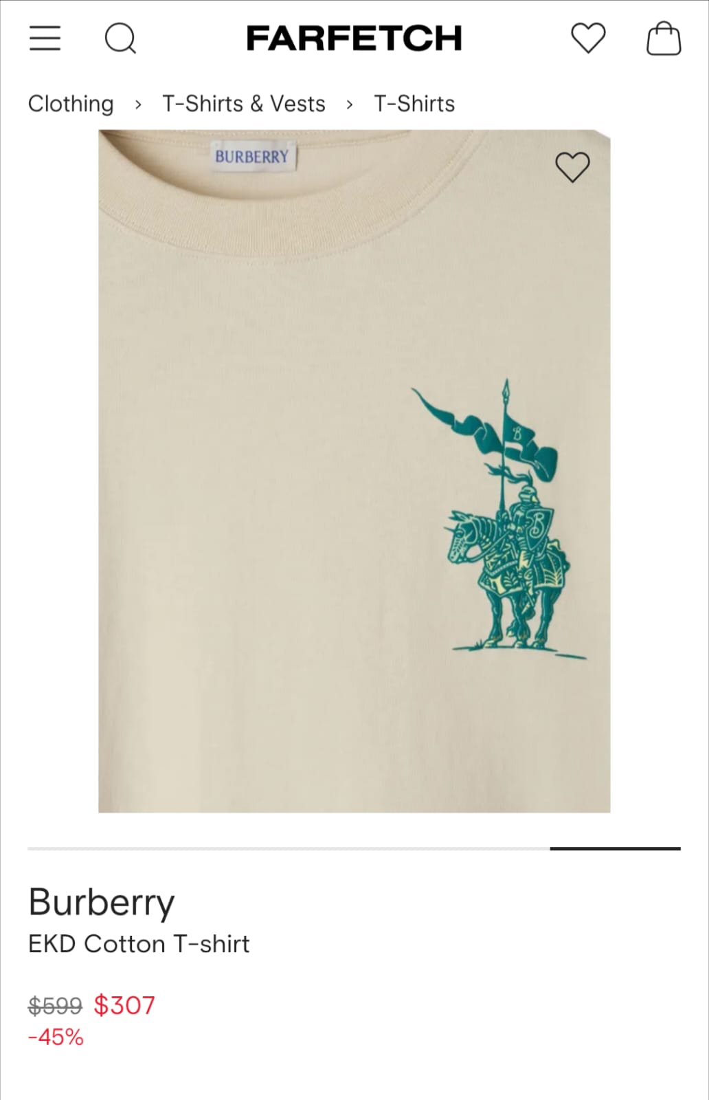 Burberry EKD Cotton T-Shirt — Imported Premium Piece