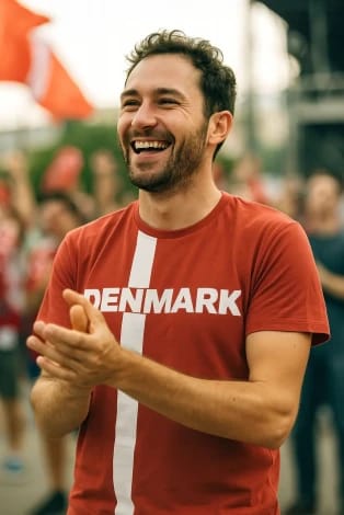 Dannebrog T‑Shirt – XL Only