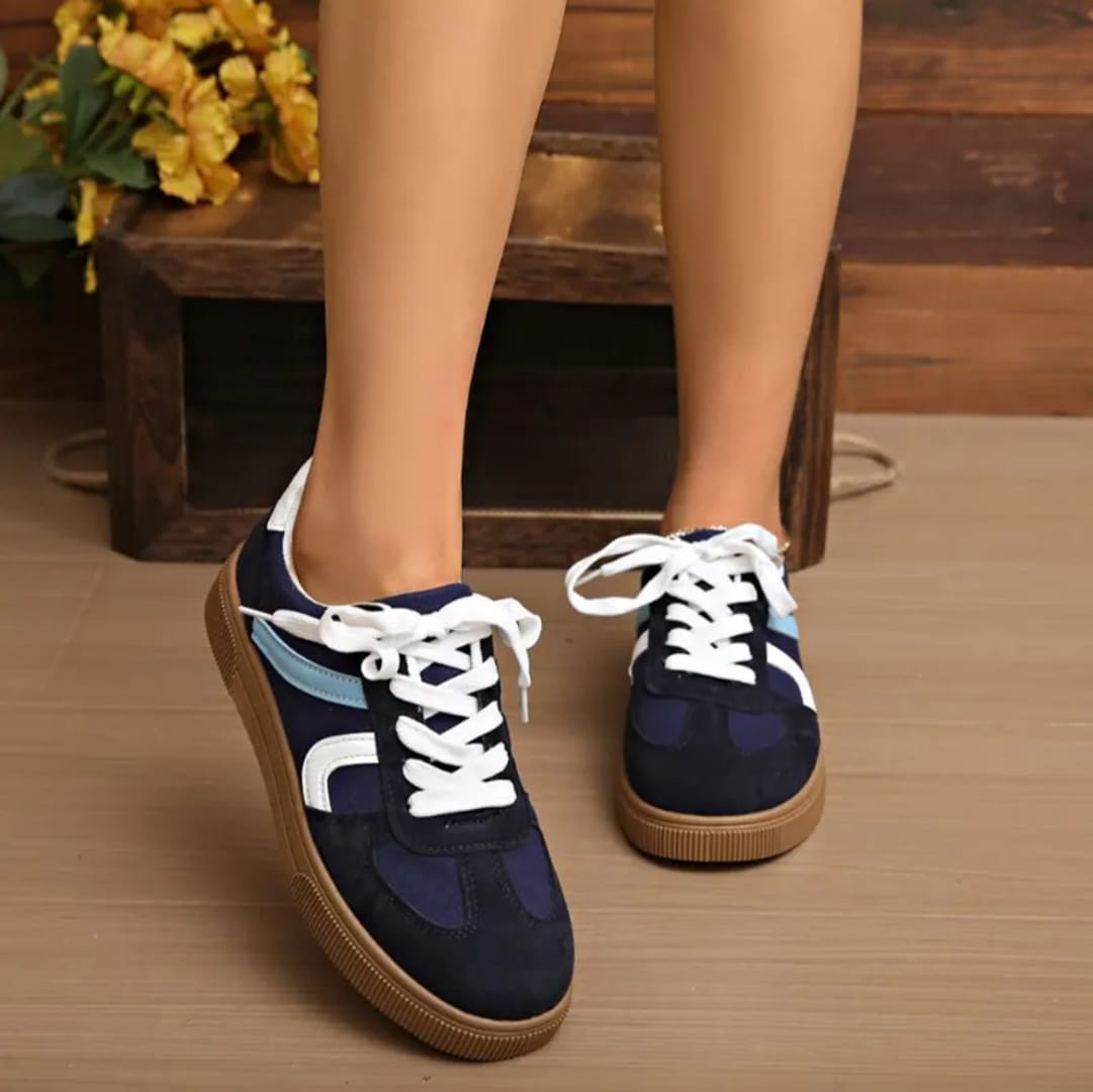 Soft Sole Casual Sports Board Shoes Lace up Lightweight and Casual Running Anti Slip Comfortable Women's Shoes