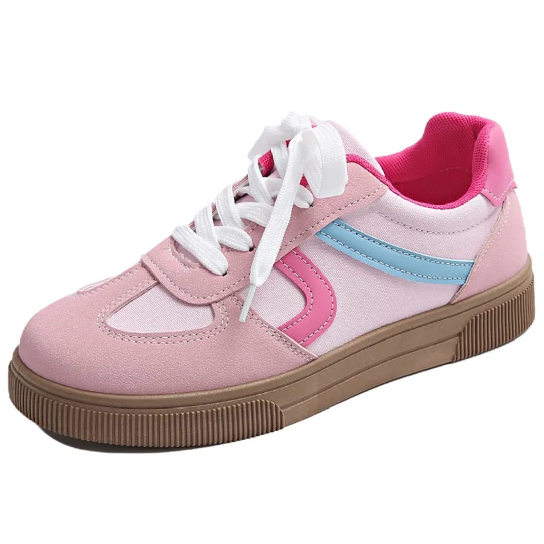 Soft Sole Casual Sports Board Shoes Lace up Lightweight and Casual Running Anti Slip Comfortable Women's Shoes
