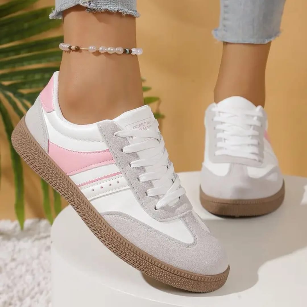 Soft Sole Casual Sports Board Shoes Lace up Lightweight and Casual Running And Comfortable ti Slip Women's Shoe