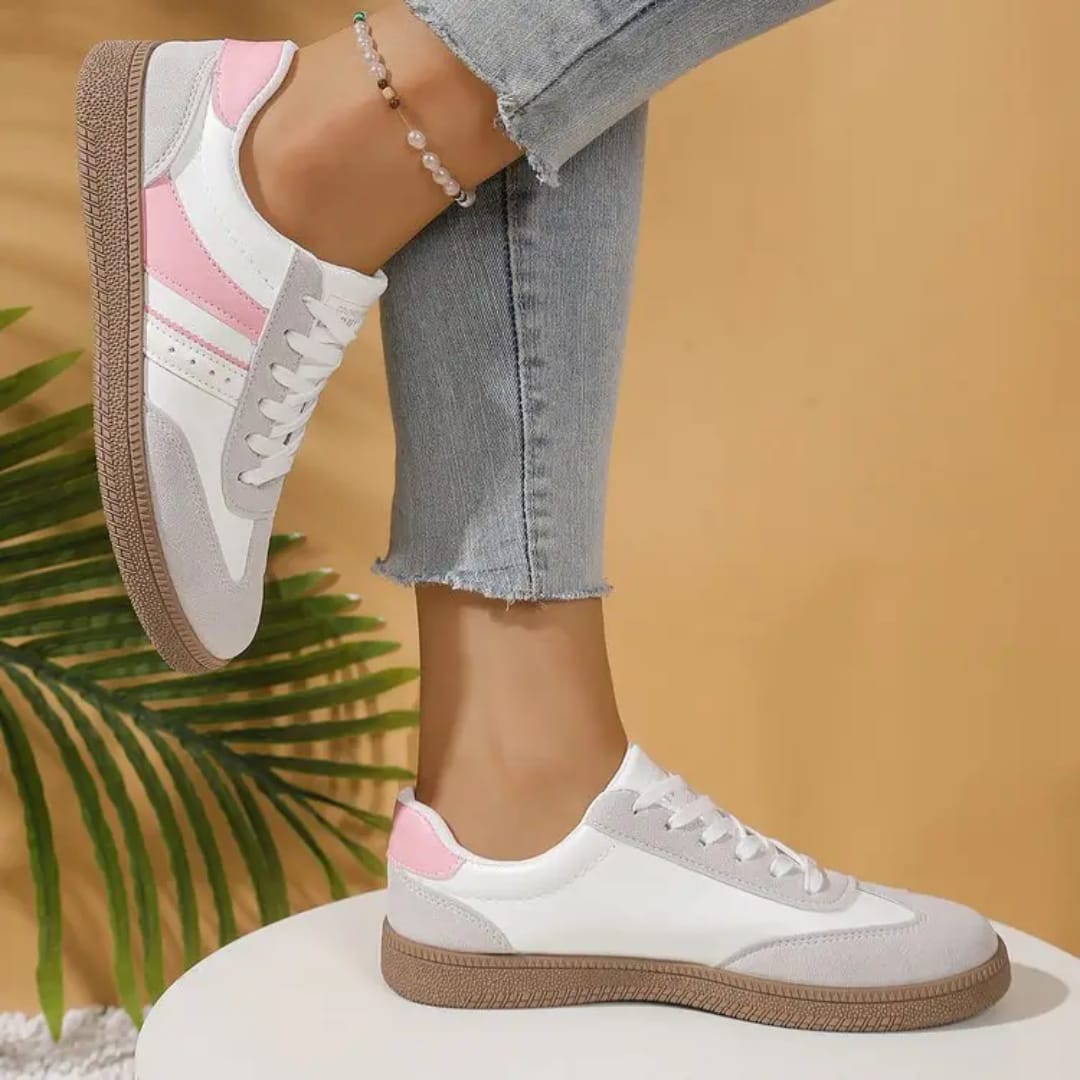 Soft Sole Casual Sports Board Shoes Lace up Lightweight and Casual Running And Comfortable ti Slip Women's Shoe