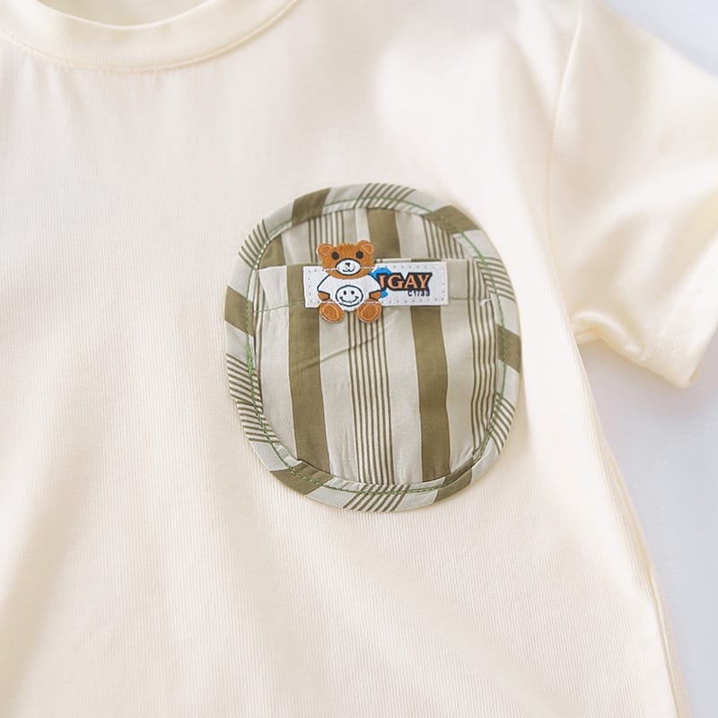 Summer Kid's Clothing Sets Boys' Short Sleeve Outfit Vertical Stripes T-shirt Pants 2Pcs Trendy Children's Costume Stylish