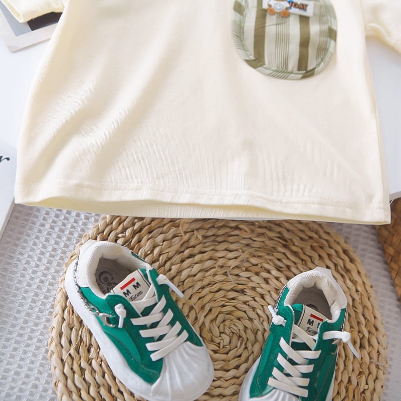 Summer Kid's Clothing Sets Boys' Short Sleeve Outfit Vertical Stripes T-shirt Pants 2Pcs Trendy Children's Costume Stylish