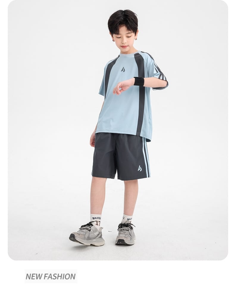 Boys Clothes Sets Summer Kids Sport Short Sleeve T-shirt + Shorts 2 Pieces Suit Teenage Child Outfits For 5 6 8 10 12 14 Years