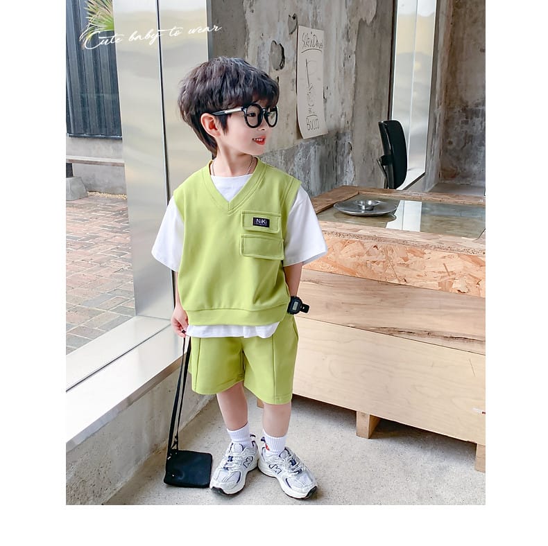 Summer Baby and Boys Cotton Contrast Patchwork t-Shirt Tops+Shorts Pant Sets School Kids Tracksuit Child 2PCS Outfit 1-10 Years