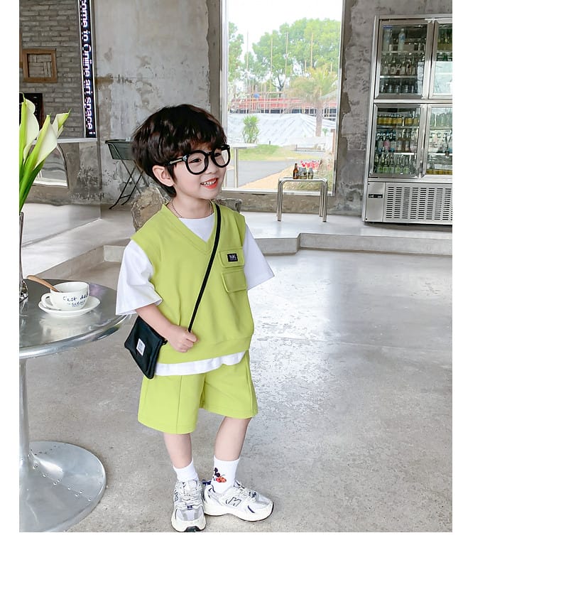 Summer Baby and Boys Cotton Contrast Patchwork t-Shirt Tops+Shorts Pant Sets School Kids Tracksuit Child 2PCS Outfit 1-10 Years