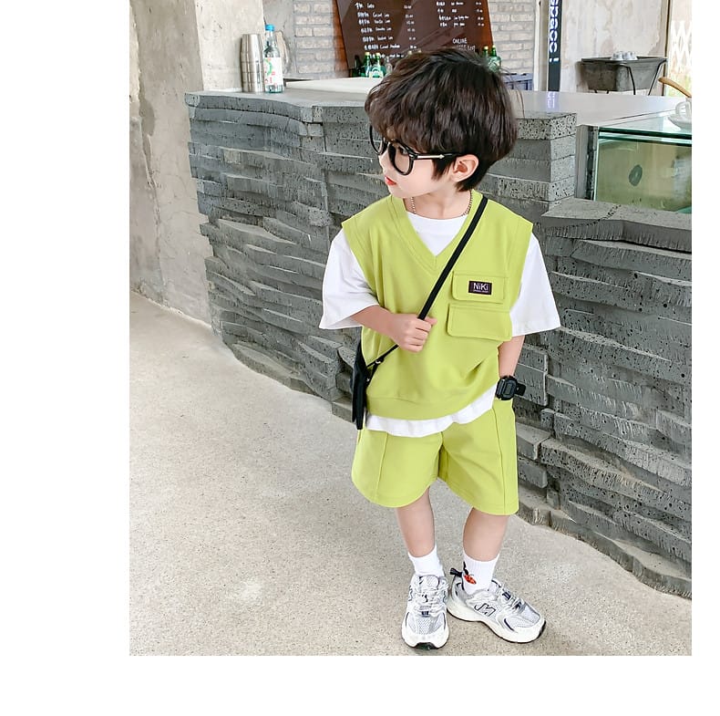 Summer Baby and Boys Cotton Contrast Patchwork t-Shirt Tops+Shorts Pant Sets School Kids Tracksuit Child 2PCS Outfit 1-10 Years
