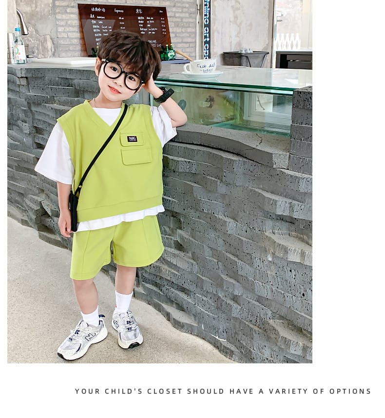 Summer Baby and Boys Cotton Contrast Patchwork t-Shirt Tops+Shorts Pant Sets School Kids Tracksuit Child 2PCS Outfit 1-10 Years