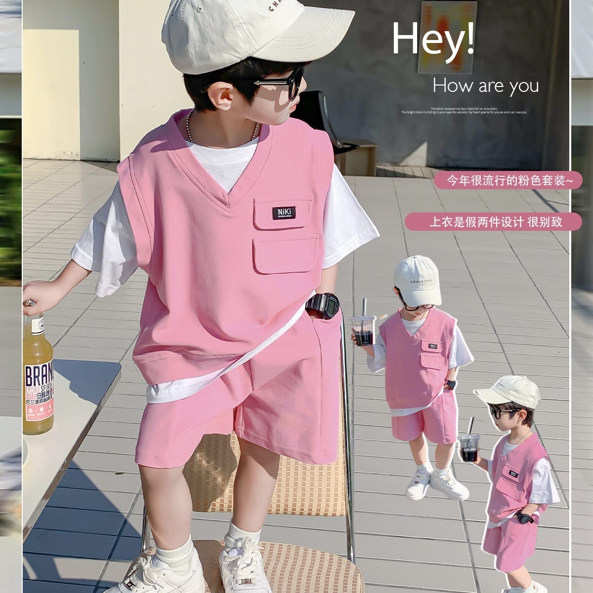 Summer Baby and Boys Cotton Contrast Patchwork t-Shirt Tops+Shorts Pant Sets School Kids Tracksuit Child 2PCS Outfit 1-10 Years