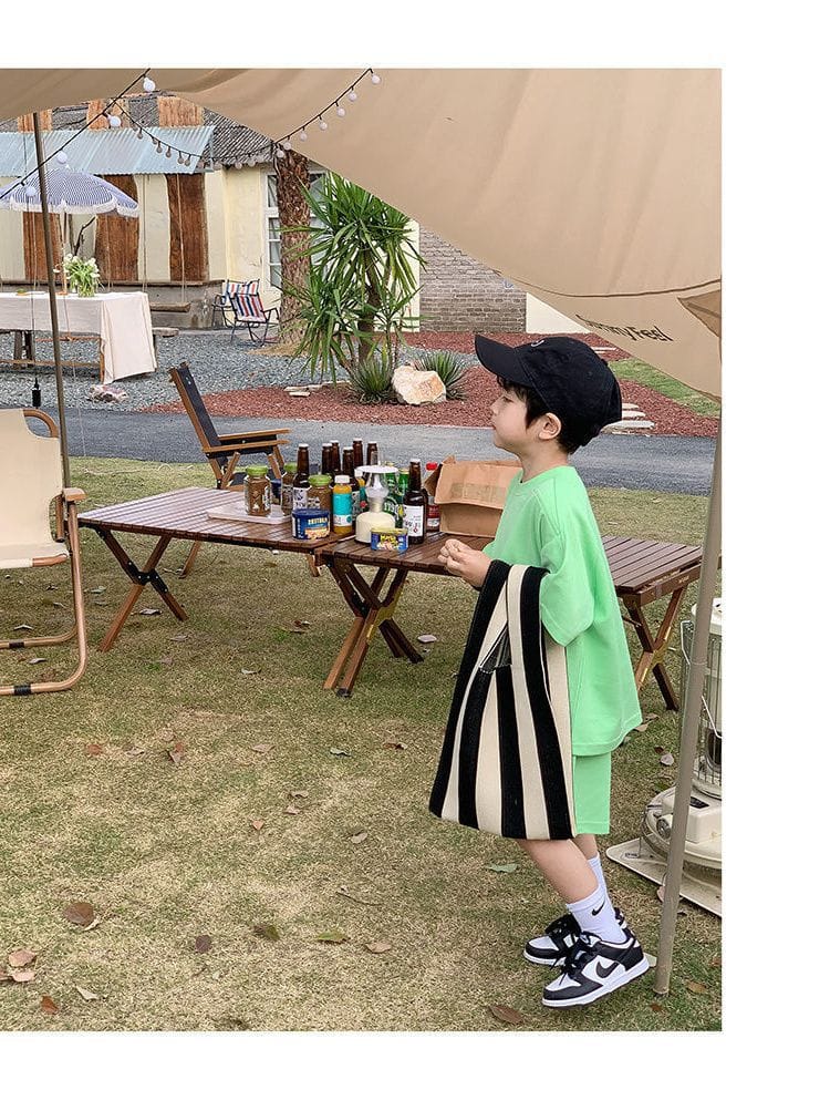 Summer Casual Boys Cotton Loose Alphabet T-shirt Tops+Short Pants Set School Kids Tracksuit Children 2-Piece Outfit Suit 2-14Yrs