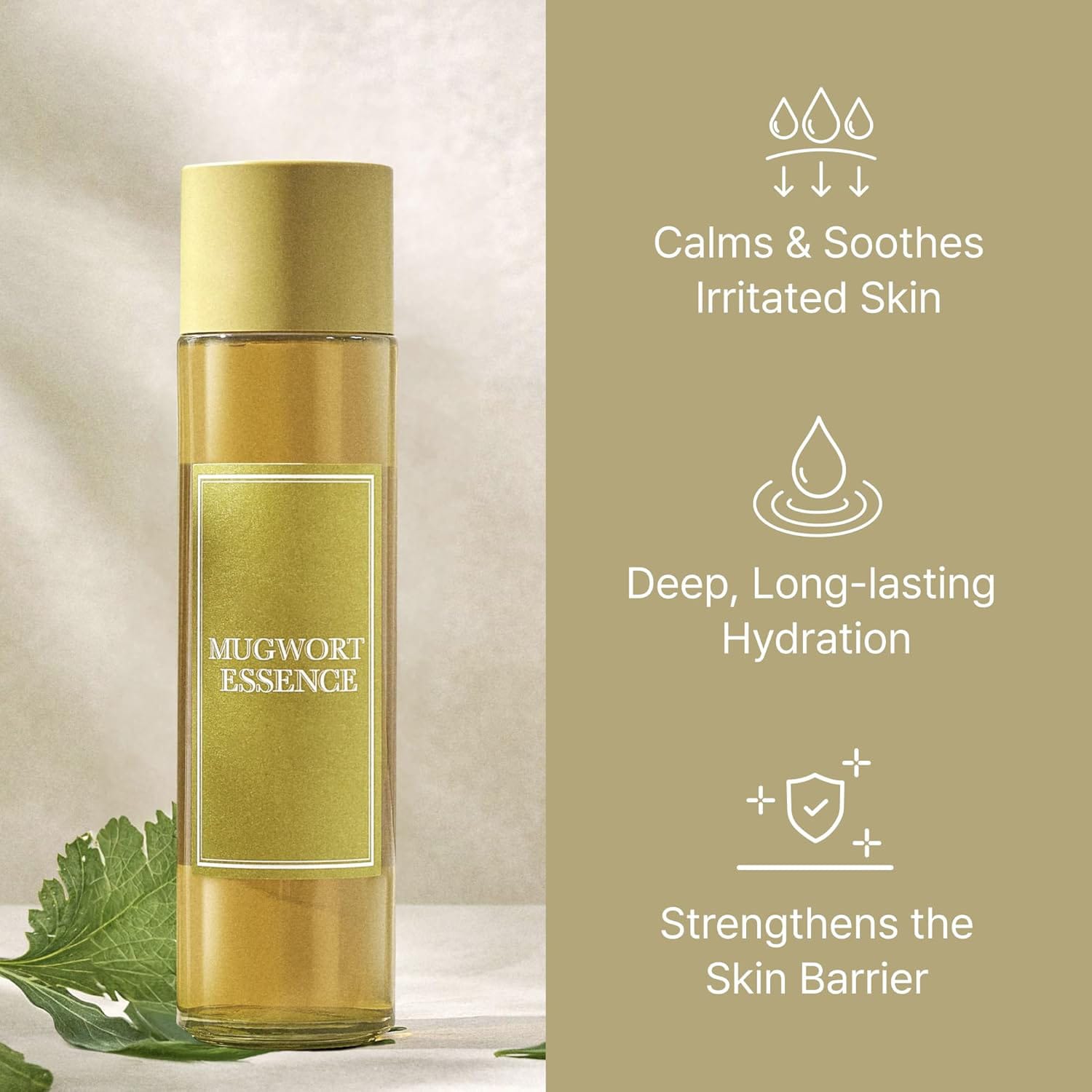 Mugwort Essence Vegan Extract Soothing Toner for Sensitive Irritated Skin Redness Relief Refreshing T-zone