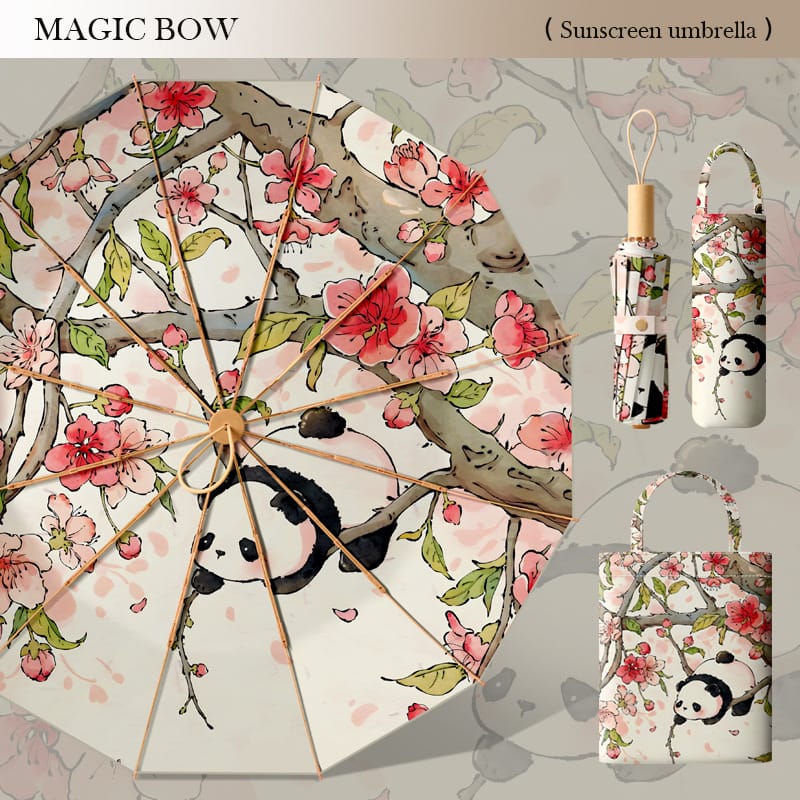 Double-layer Double-flower Black Rubber Sunscreen Rain Dual-Purpose Folding Umbrella