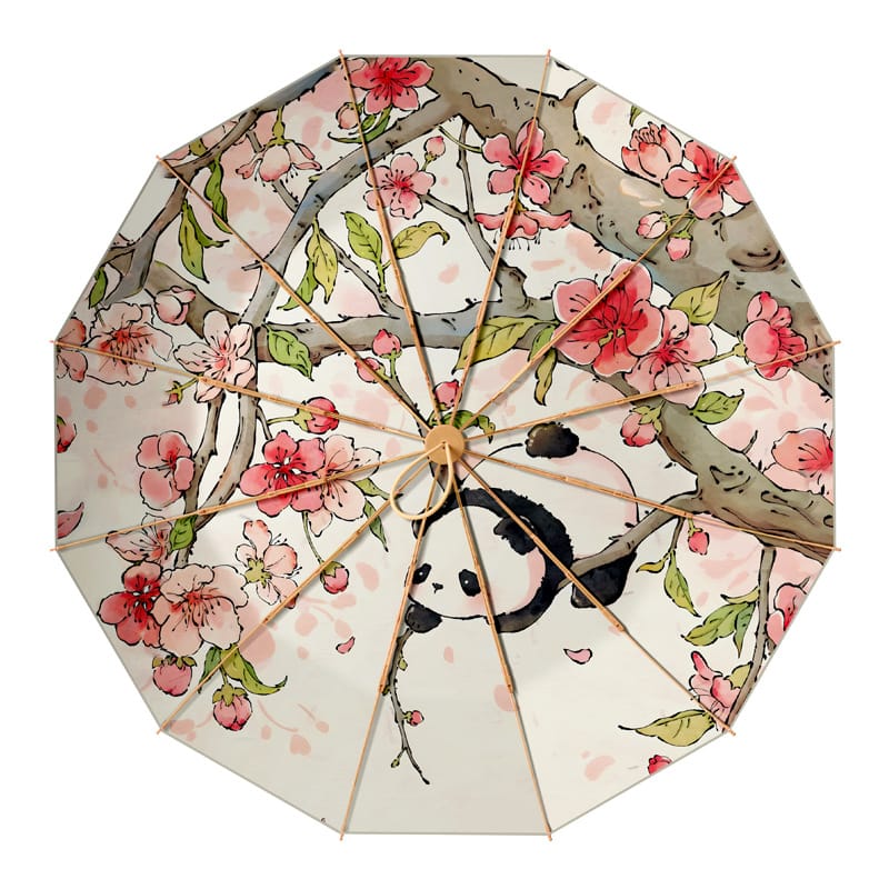 Double-layer Double-flower Black Rubber Sunscreen Rain Dual-Purpose Folding Umbrella