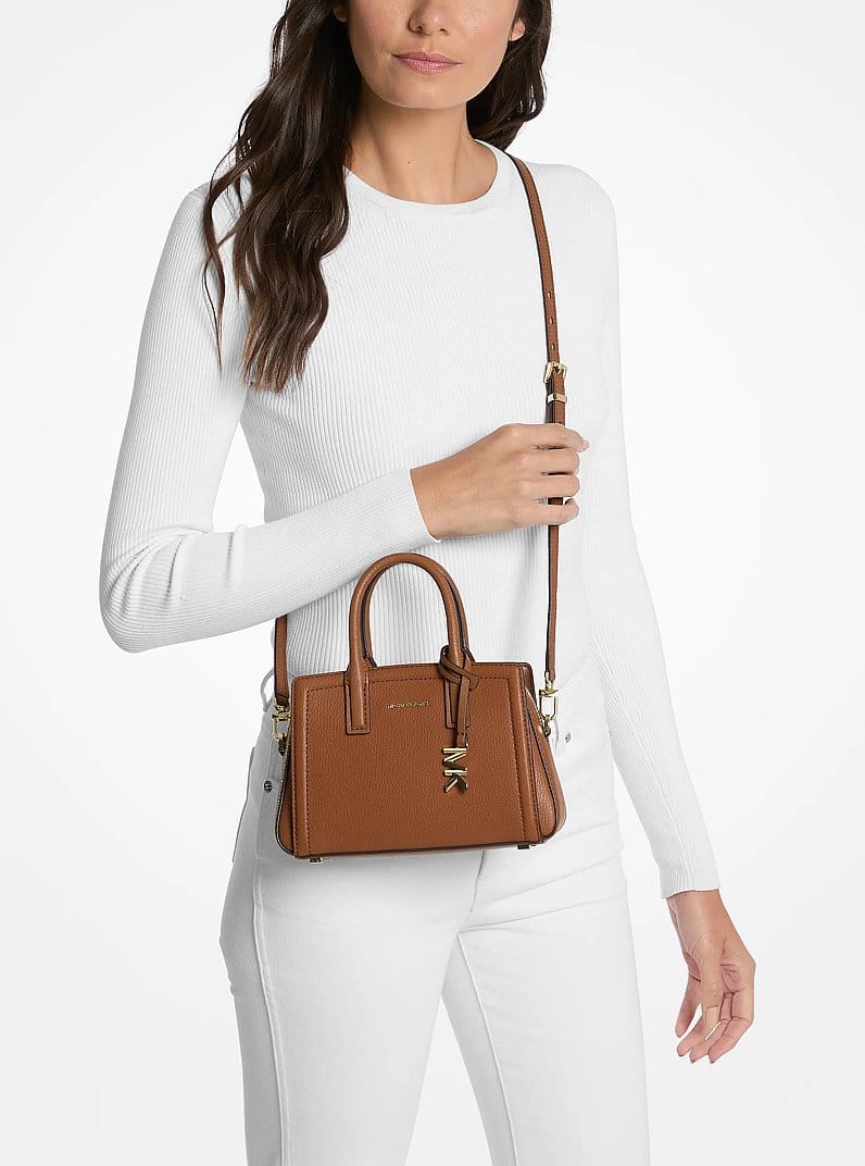 MK 1:1 Laila Leather Petite Crossbody Satchel