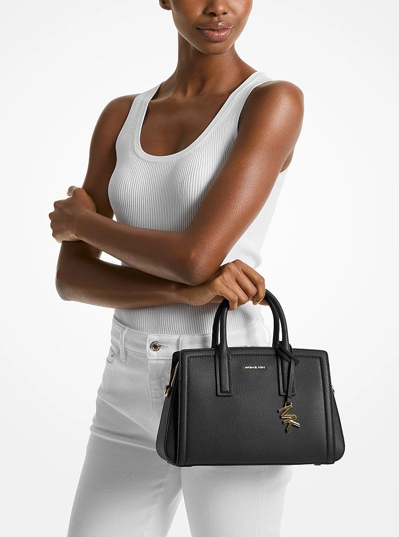 MK 1:1 Laila Leather Petite Crossbody Satchel
