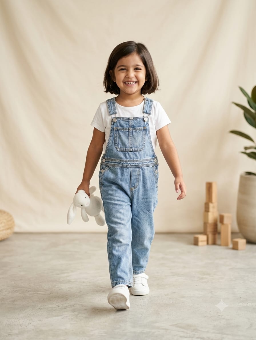 Denim Romper for Baby Boys & Girls
