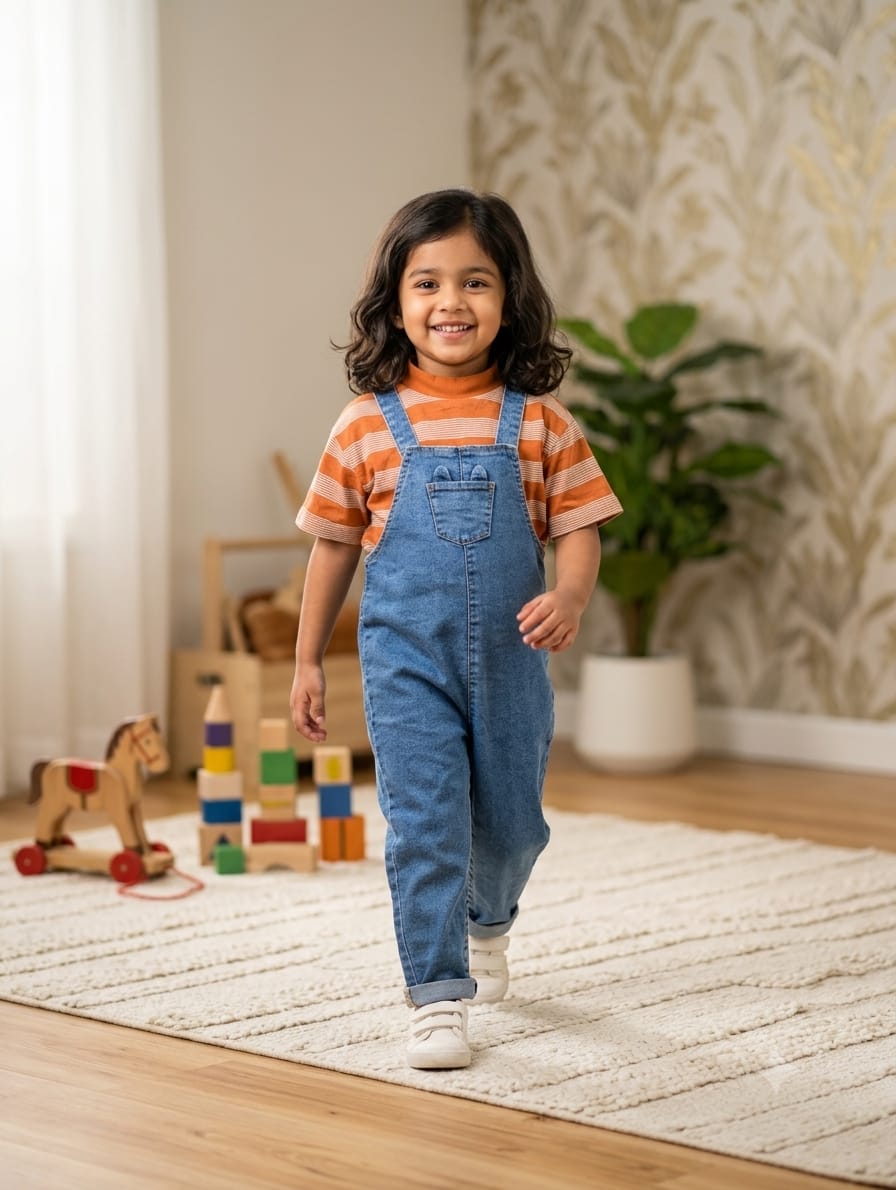 Denim Romper for Baby Boys & Girls