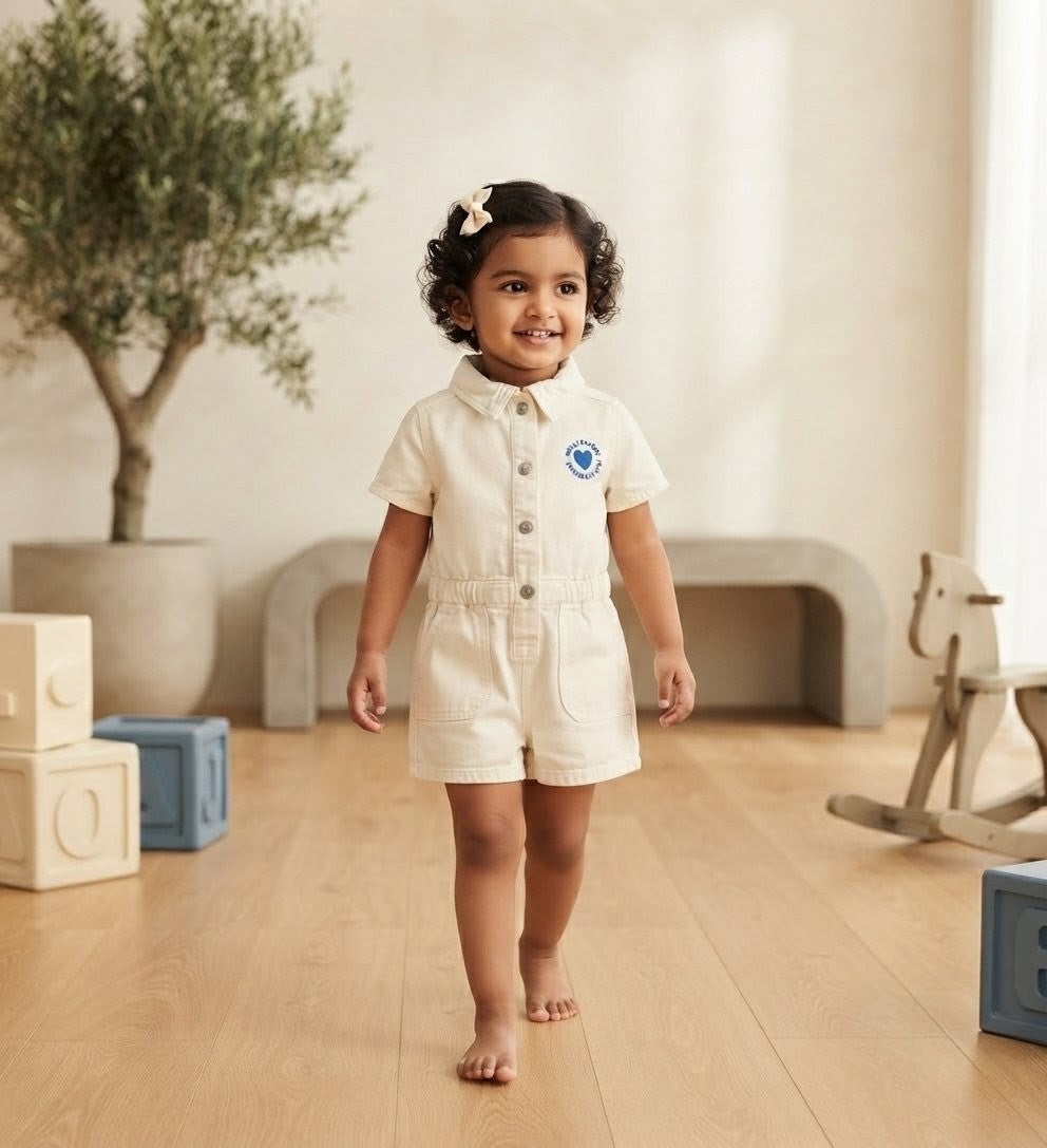 ZARA Denim Romper for Baby Boys & Girls