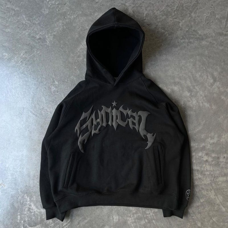 New Arrival American Retro Zip-Up Hoodie Gothic Letter Star Print Hoodie Trendy Men's Casual Jacket