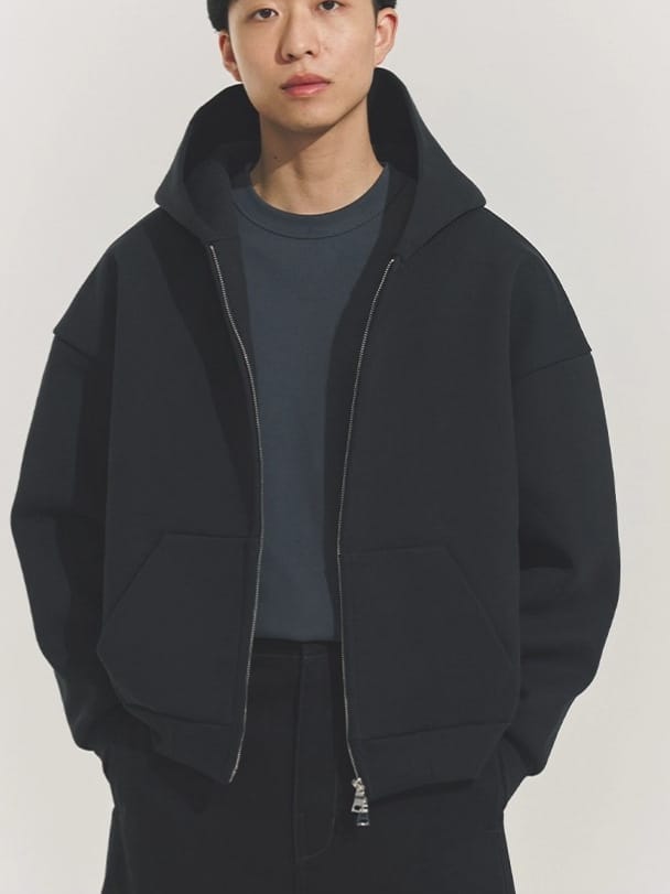 Export Pure Cotton Jacket Gray Hooded Sweatshirt Men's Spring and Autum Casual American Trendy Brand Couple Cardigan