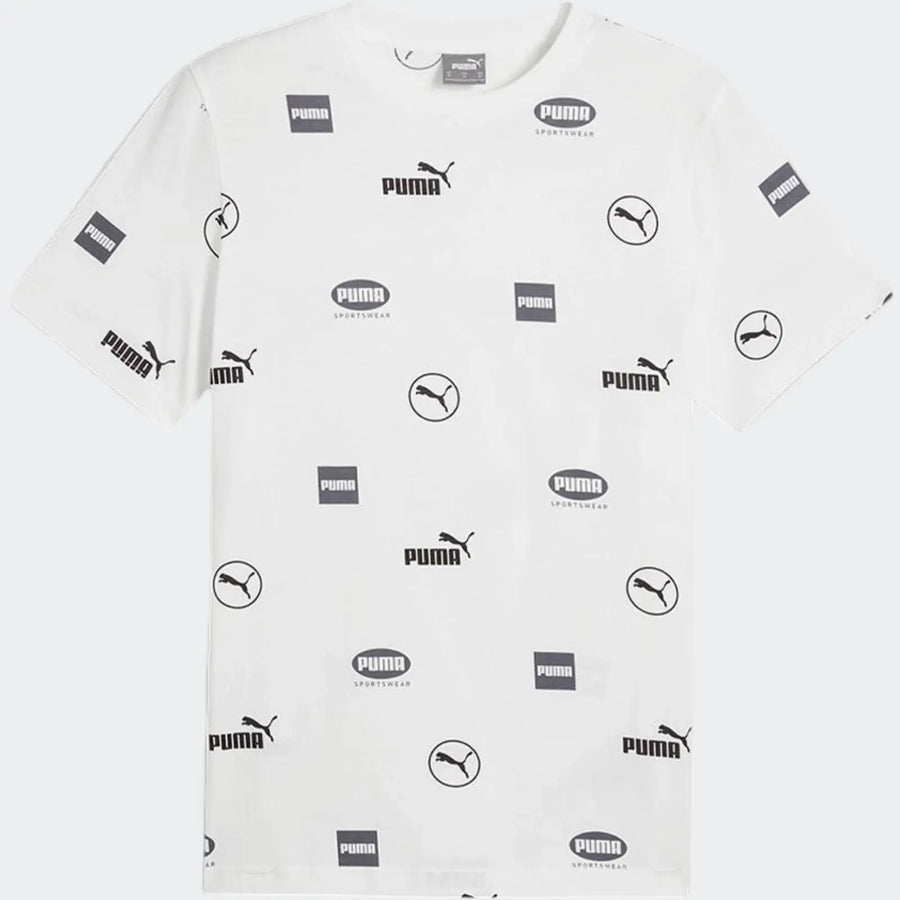 Puma Power Aop Tee White T-Shirts(AVAILABLE)