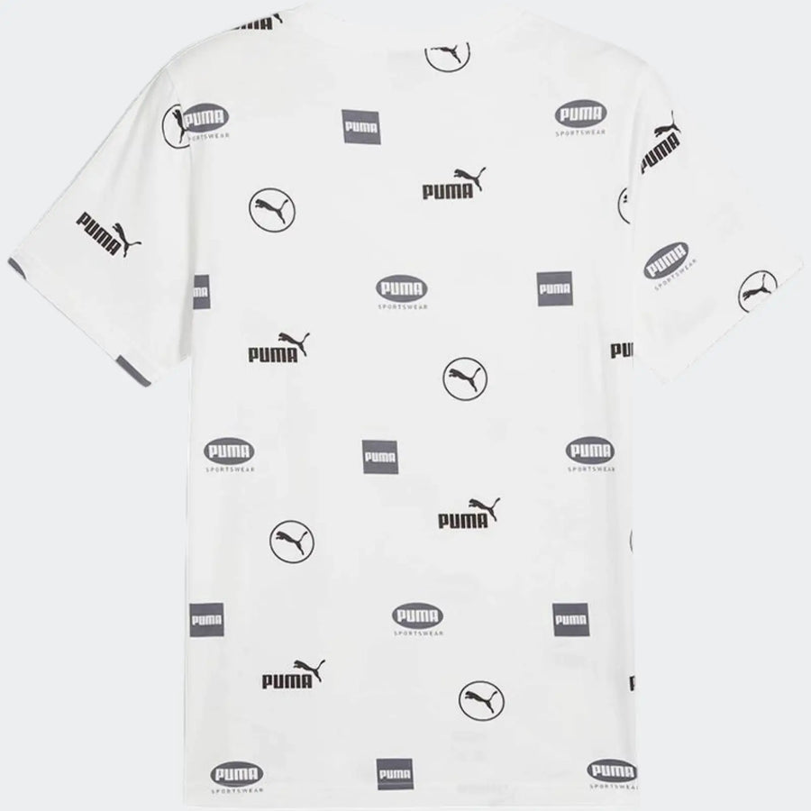 Puma Power Aop Tee White T-Shirts(AVAILABLE)