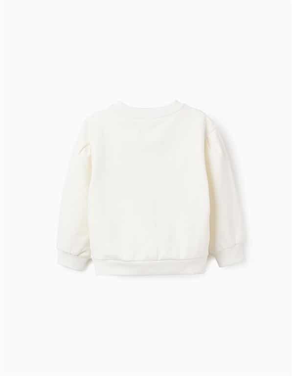 White Zippy patterned sweatshirt