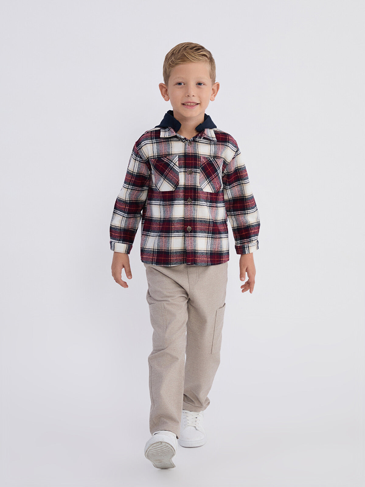 LCW Kids Hooded Plaid Boys' Shirt