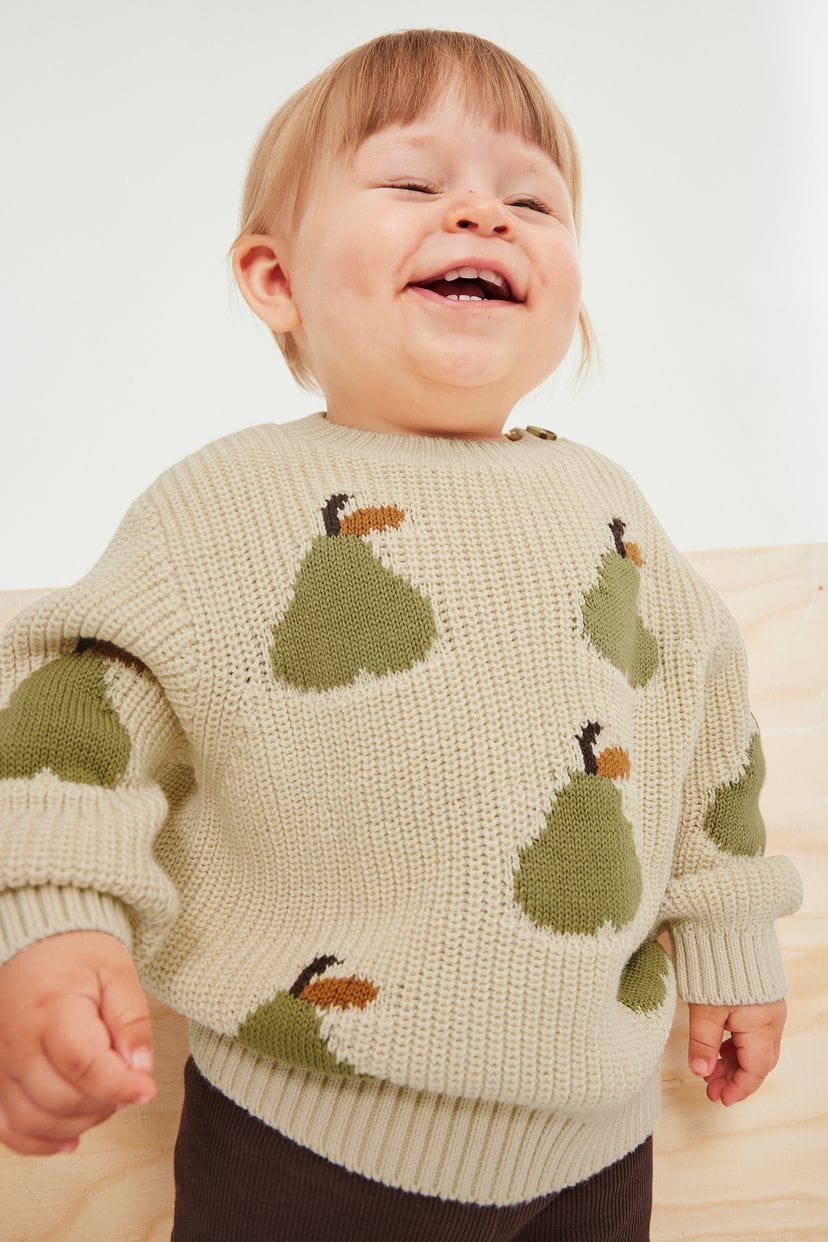 Textured jumper knitted  jumper (4-6 Month)Available