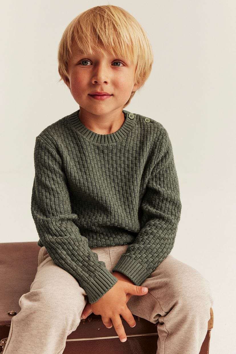 Textured jumper knitted  jumper (2-4 Years)Available