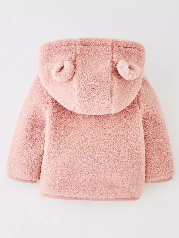 Baby Girl Borg Jacket (Newborn - 4-8 months) - Pink Available