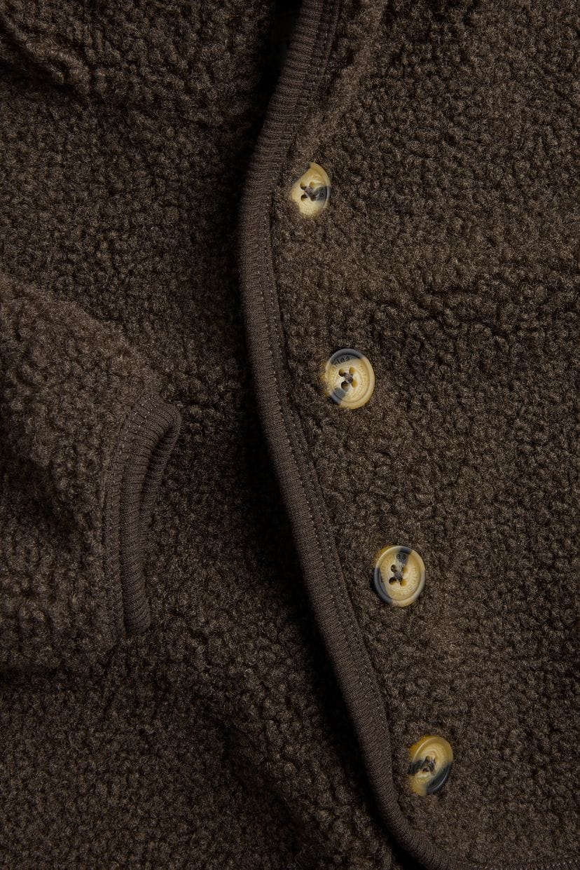 Baby cardigan with hood, made of plush 4/6Month / 12/18 Month Available