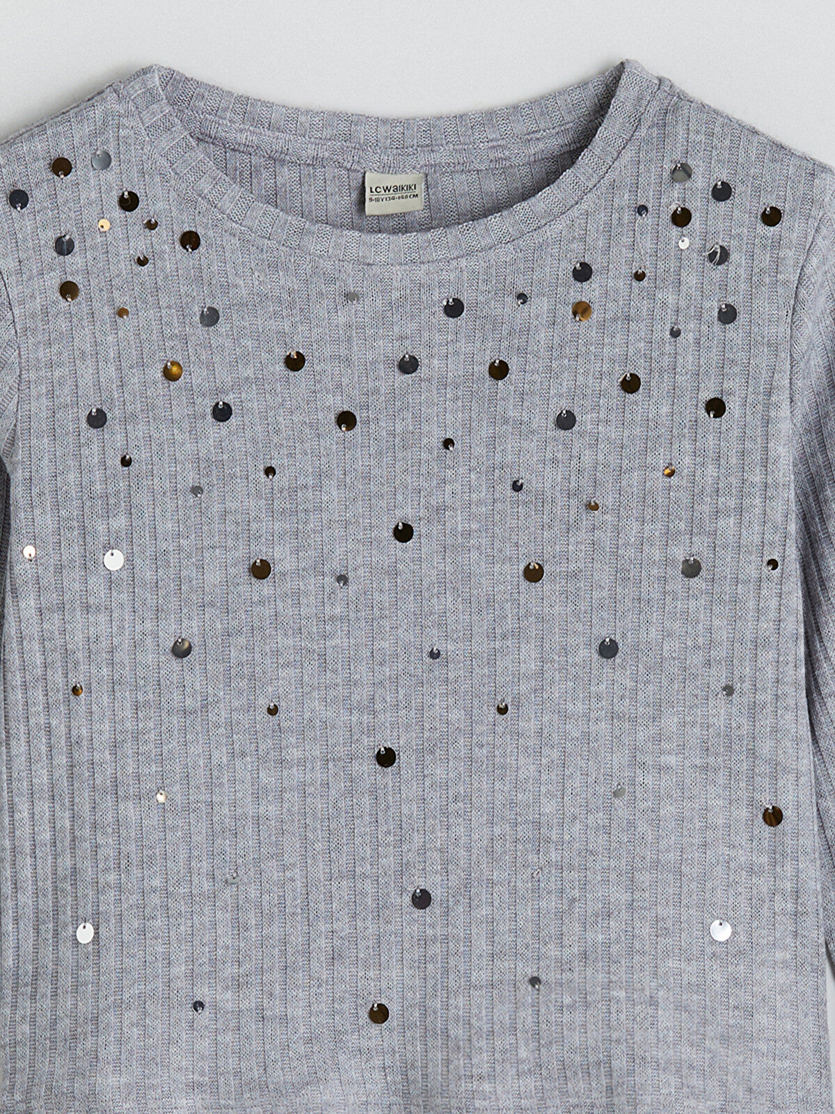 LCW Kids Crew Neck Sequined Girls' T-shirt (9-11Years)Available
