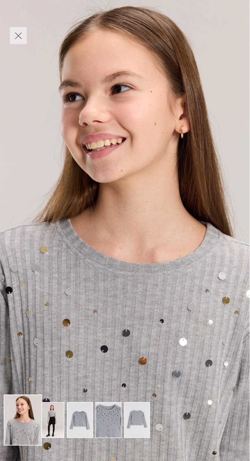 LCW Kids Crew Neck Sequined Girls' T-shirt (9-11Years)Available