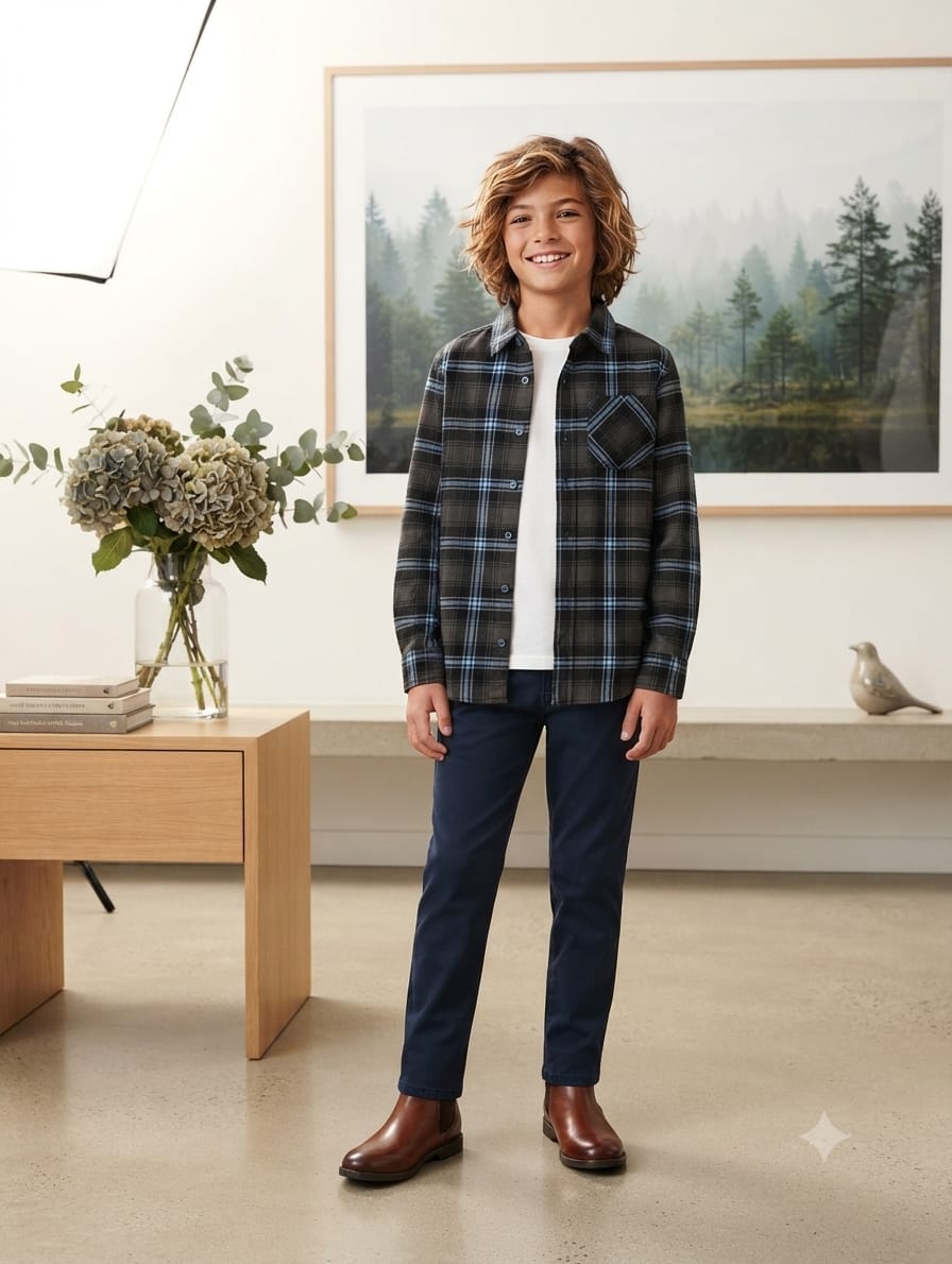Checked Boysshirt (10/11/12 Years)Available In Stock