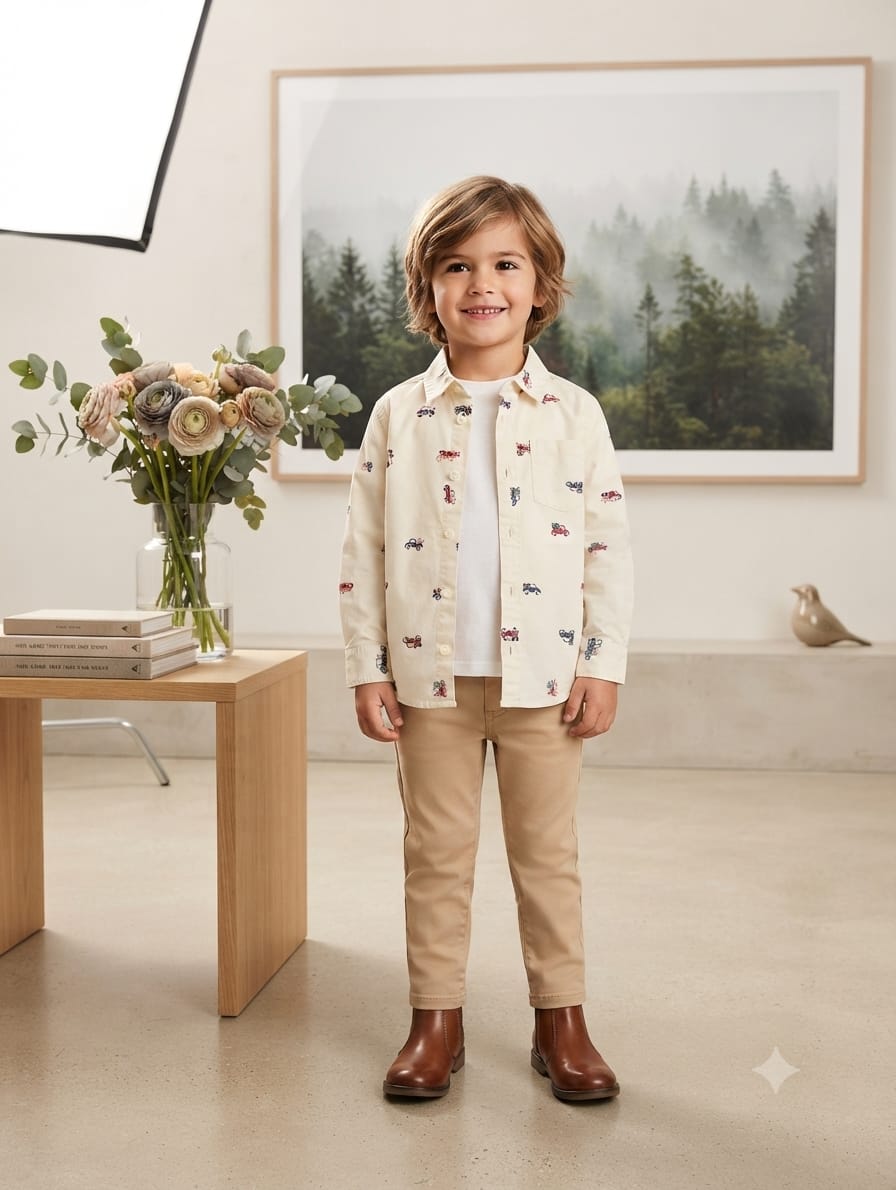 Printed car Kappahl shirt (4-9 Years)Available In Stock
