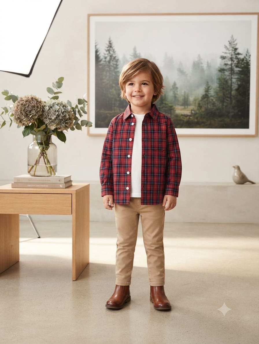 Checked Kappahl shirt (2-8 Years)Available In Stock