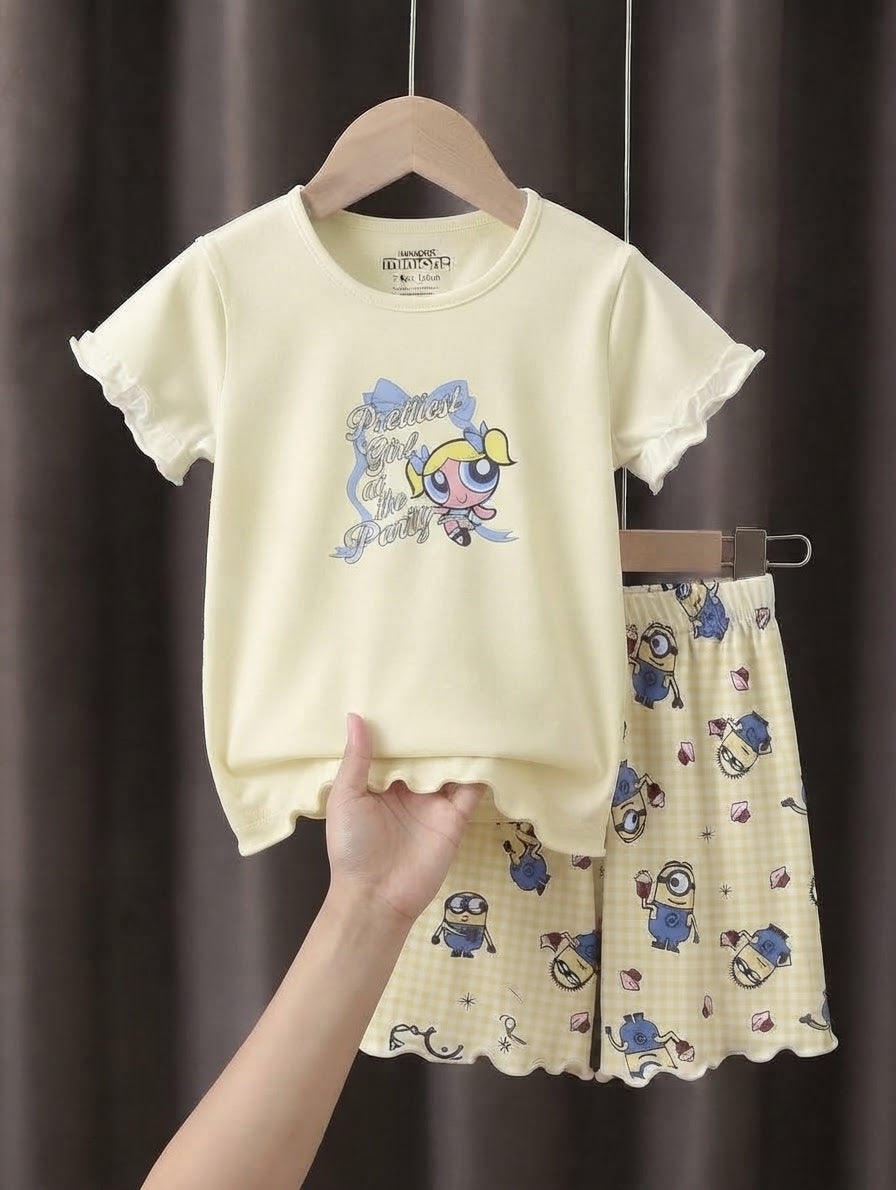 China Imported Girls 2-Piece Summer Set Yellow (10/11/12Years)Available in stock