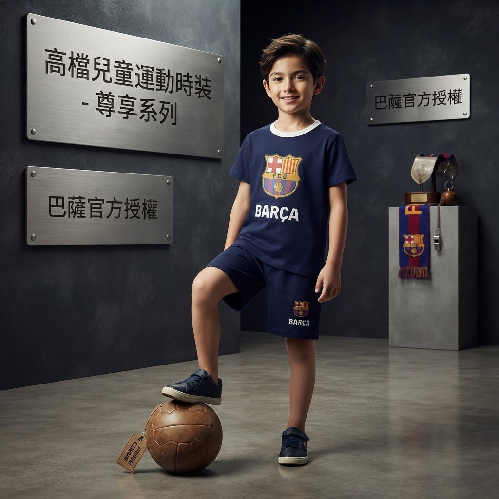 China Imported  FC Barcelona Printedb 2-piece Summer Set  (7/8Years)Available in stock